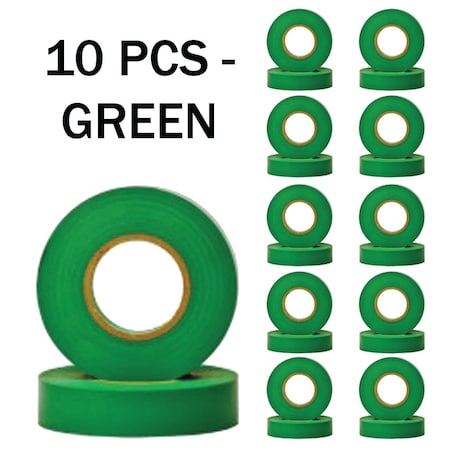 Sticky Situation Electrical Tape, Green -10PK ST4241541